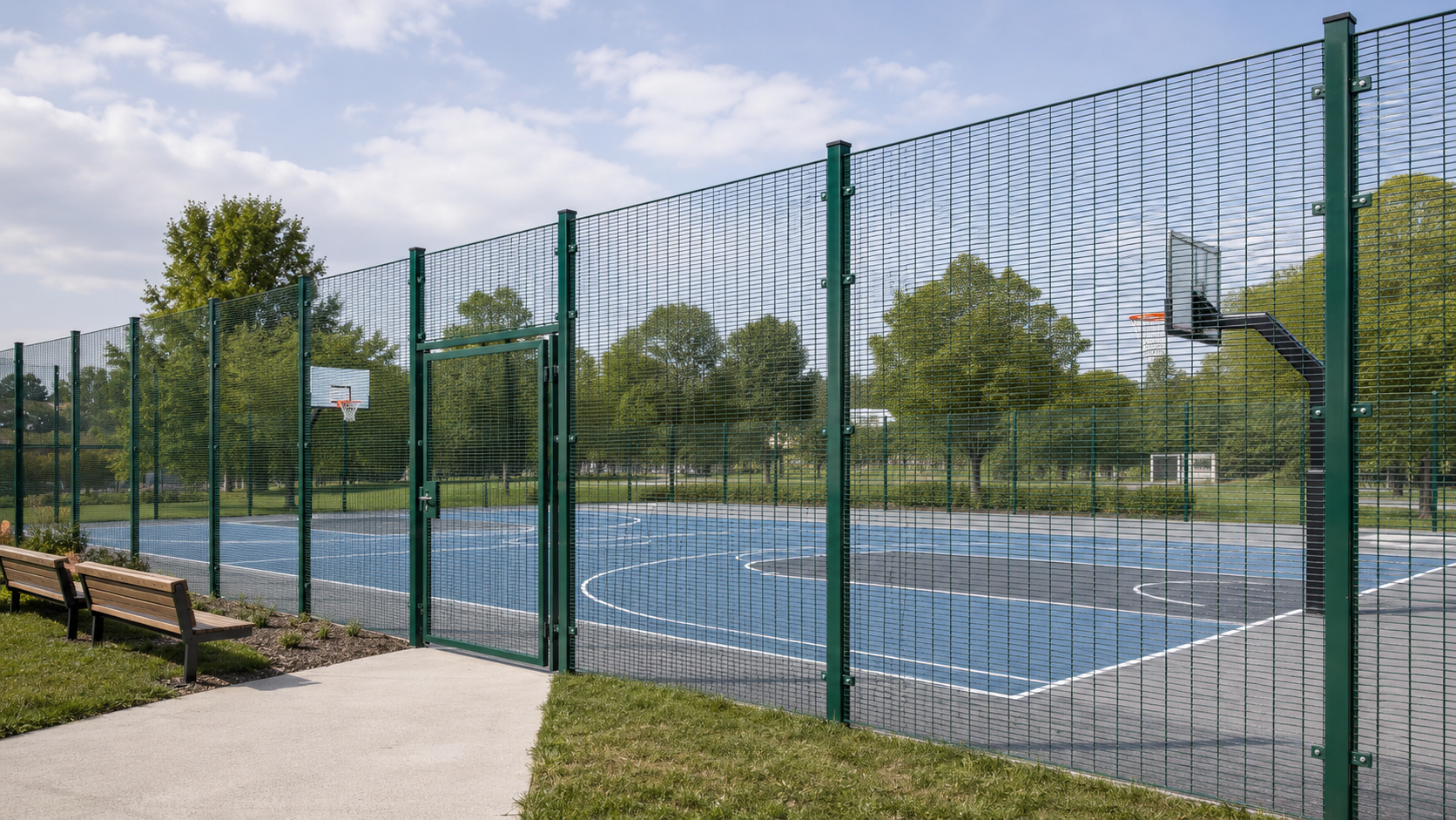 Finished sports fence project