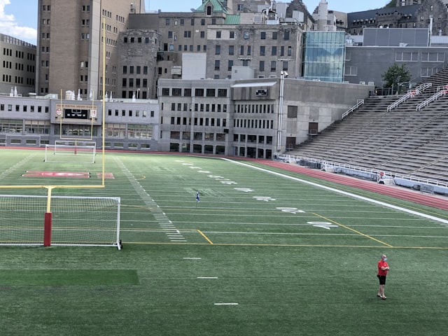 Football field fence